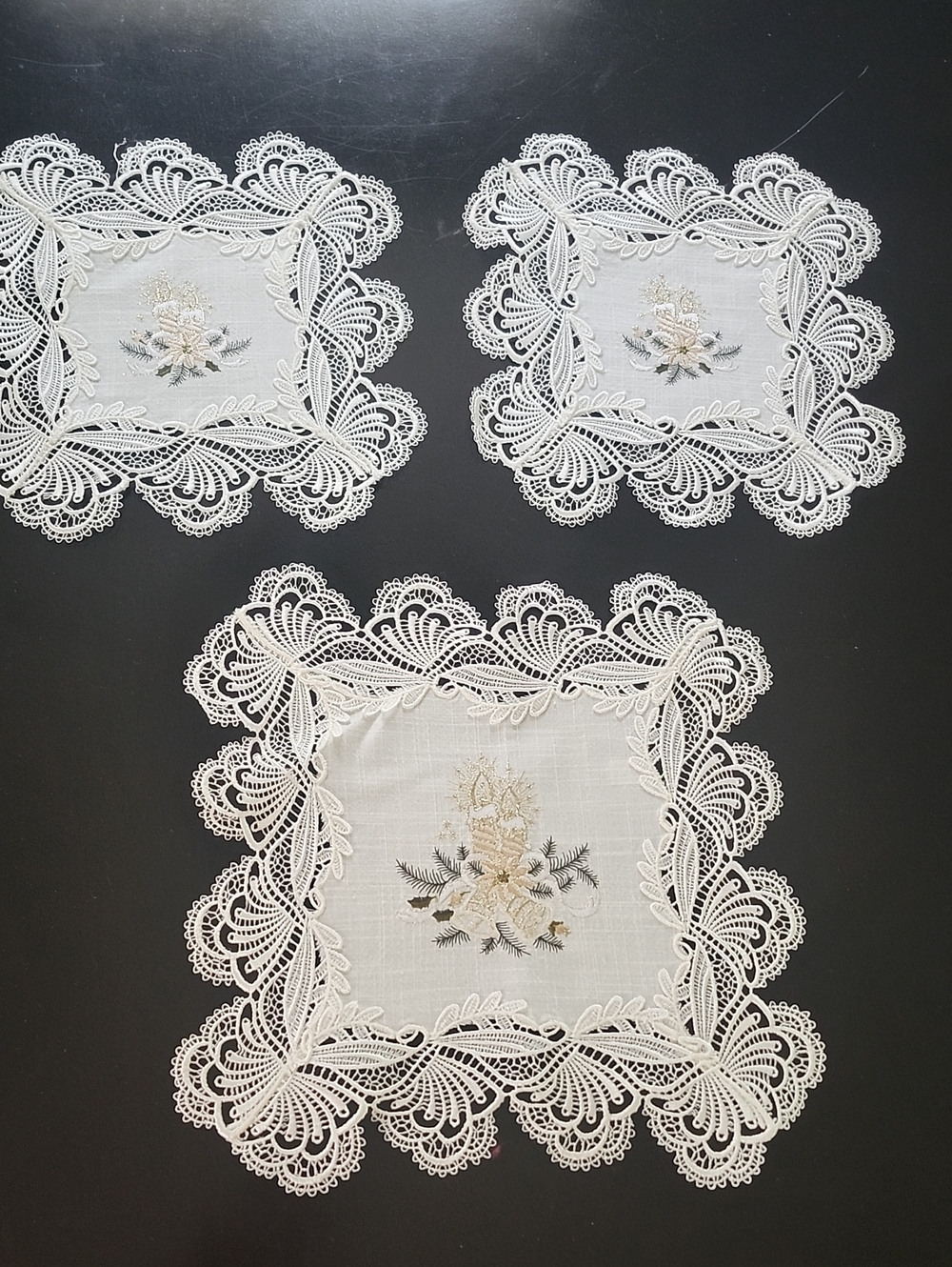 Gorgeous 3 Piece Doilie Set